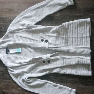 Fortune+Ivy / Raiden Tab Detail Cardigan / Grey - M